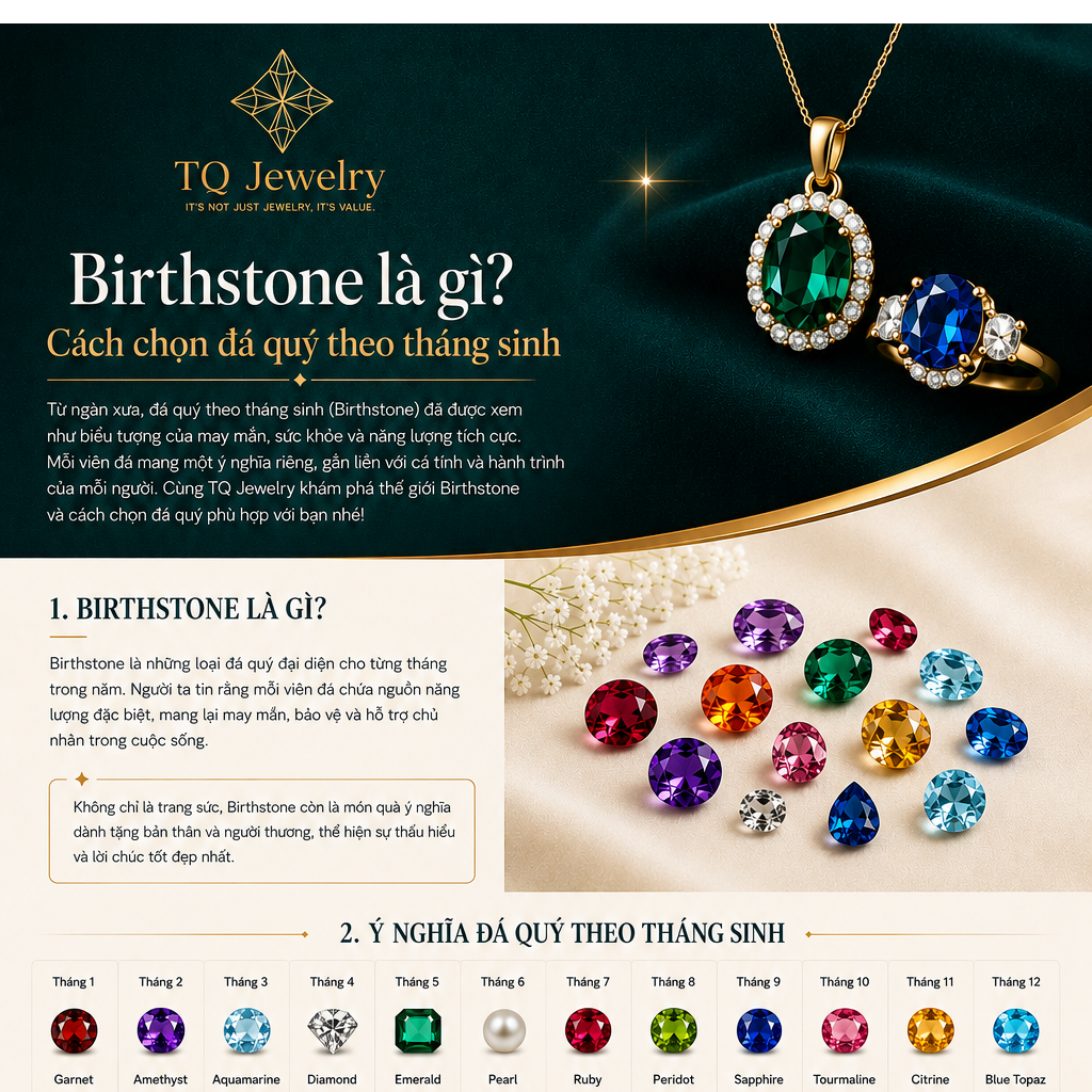 Birthstone là gì? Cách chọn đá quý theo tháng sinh