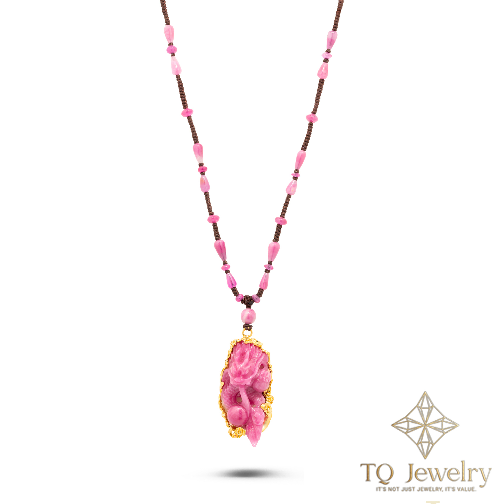 DÂY CỔ RUBY KHẮC HÌNH RỒNG