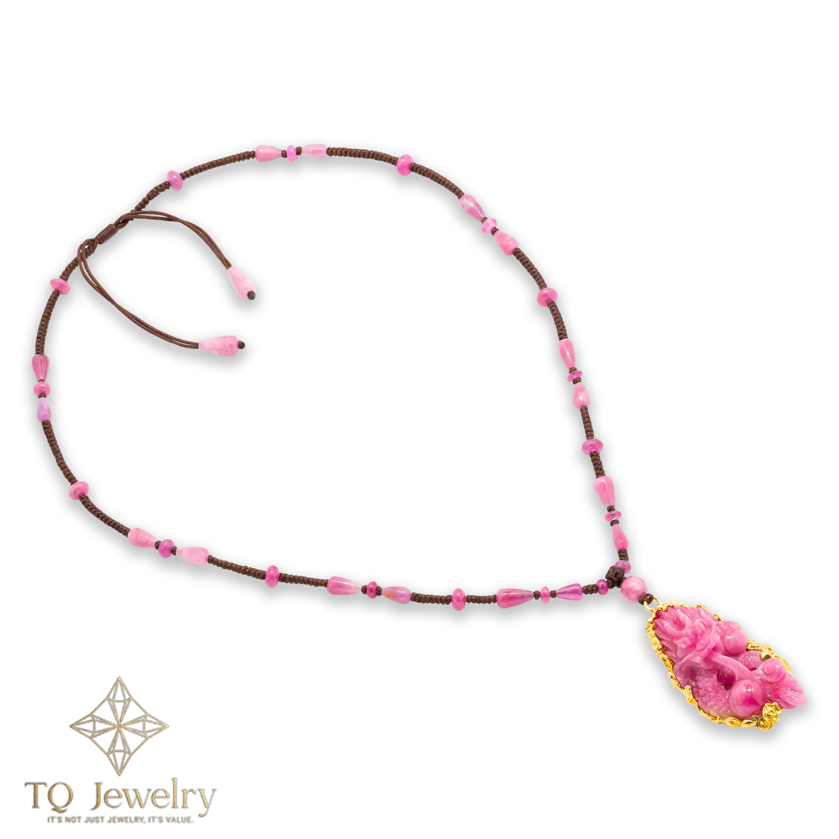 DÂY CỔ RUBY KHẮC HÌNH RỒNG